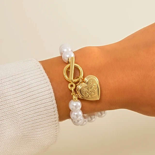 Pulseira Multi Camadas com Pérolas Barrocas