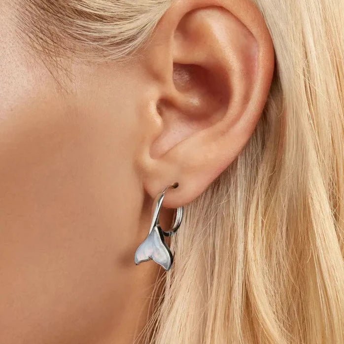 Brinco de Prata Argola Cauda de Sereia 925