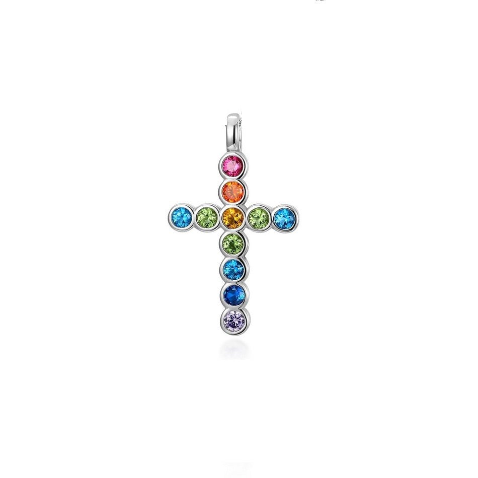 Colar Crucifixo com Zircônia em Prata 925