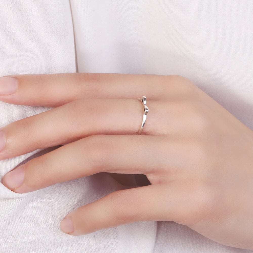 Anel Laço em Prata 925