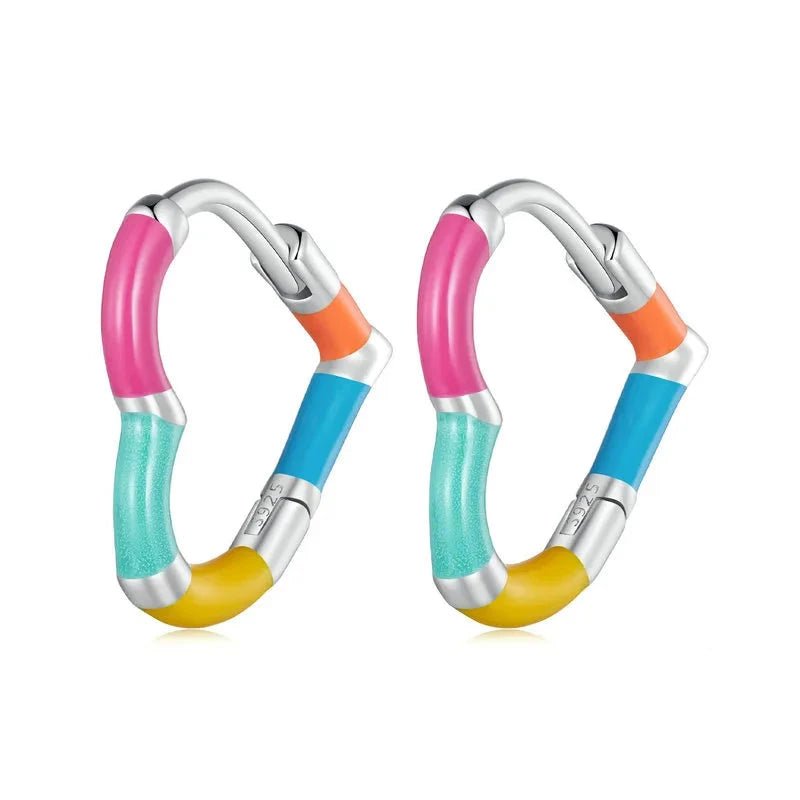 Brinco Coração Arco-íris
