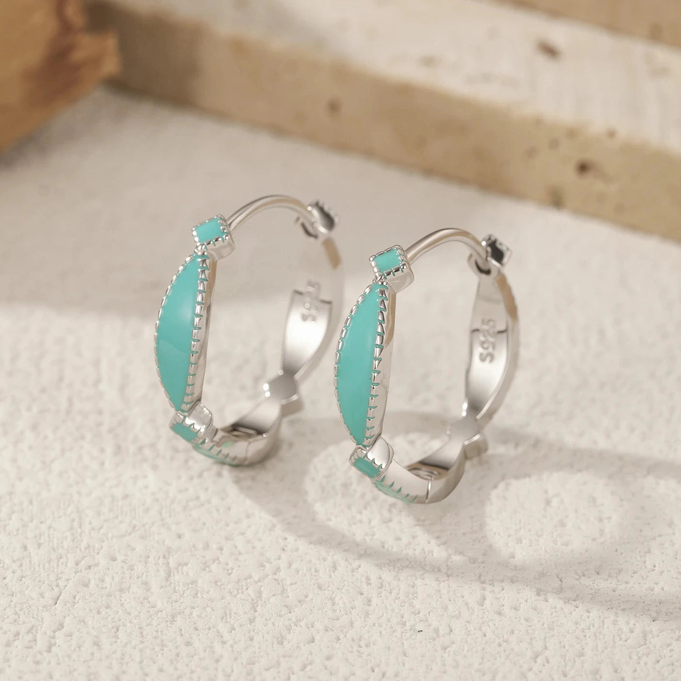 Brincos Argola Geométrica Prata 925 Feminino