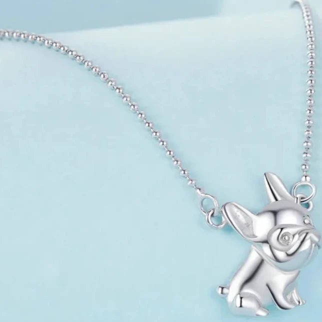Colar Buldogue Prata 925