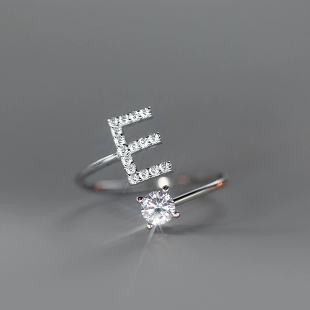 Anel Letra do Nome Zircônia