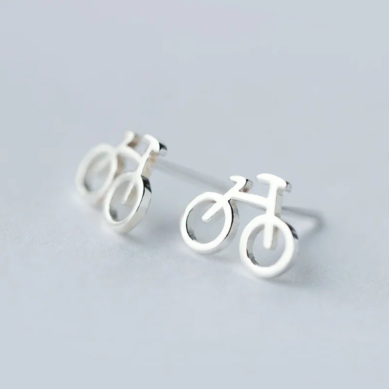 Brincos Bicicleta Prata 925