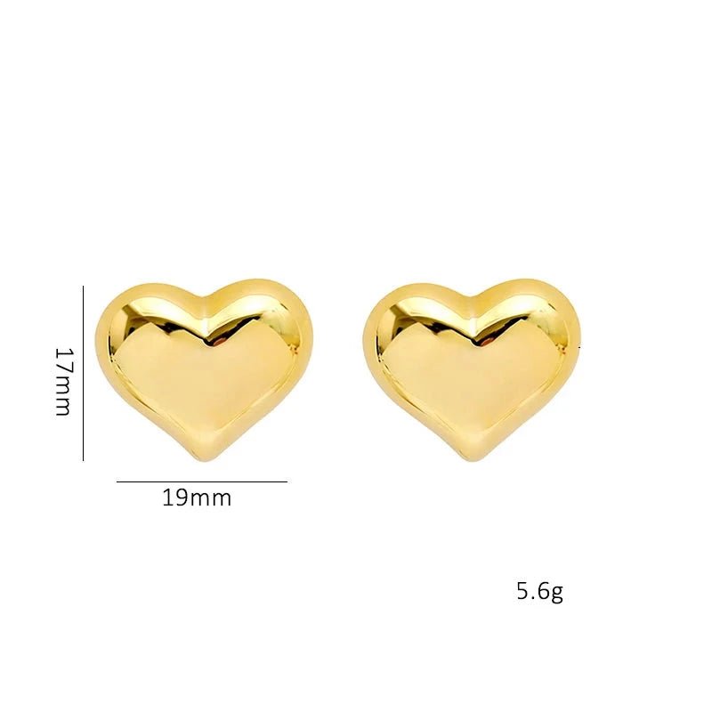 Brinco Pressão Coração Dourado