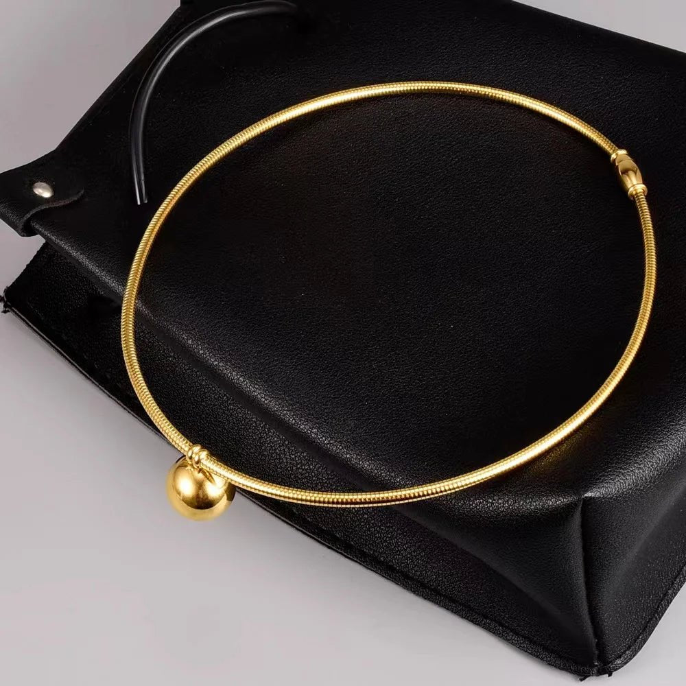 Colar Choker Lisa Folheado a Ouro 18k