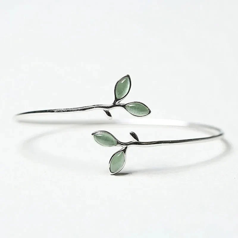 Pulseira Folhas Prata 925