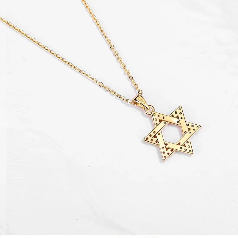 Colar Estrela de Davi - Cln - 13 folheada a ouro da Vonn | Vonn