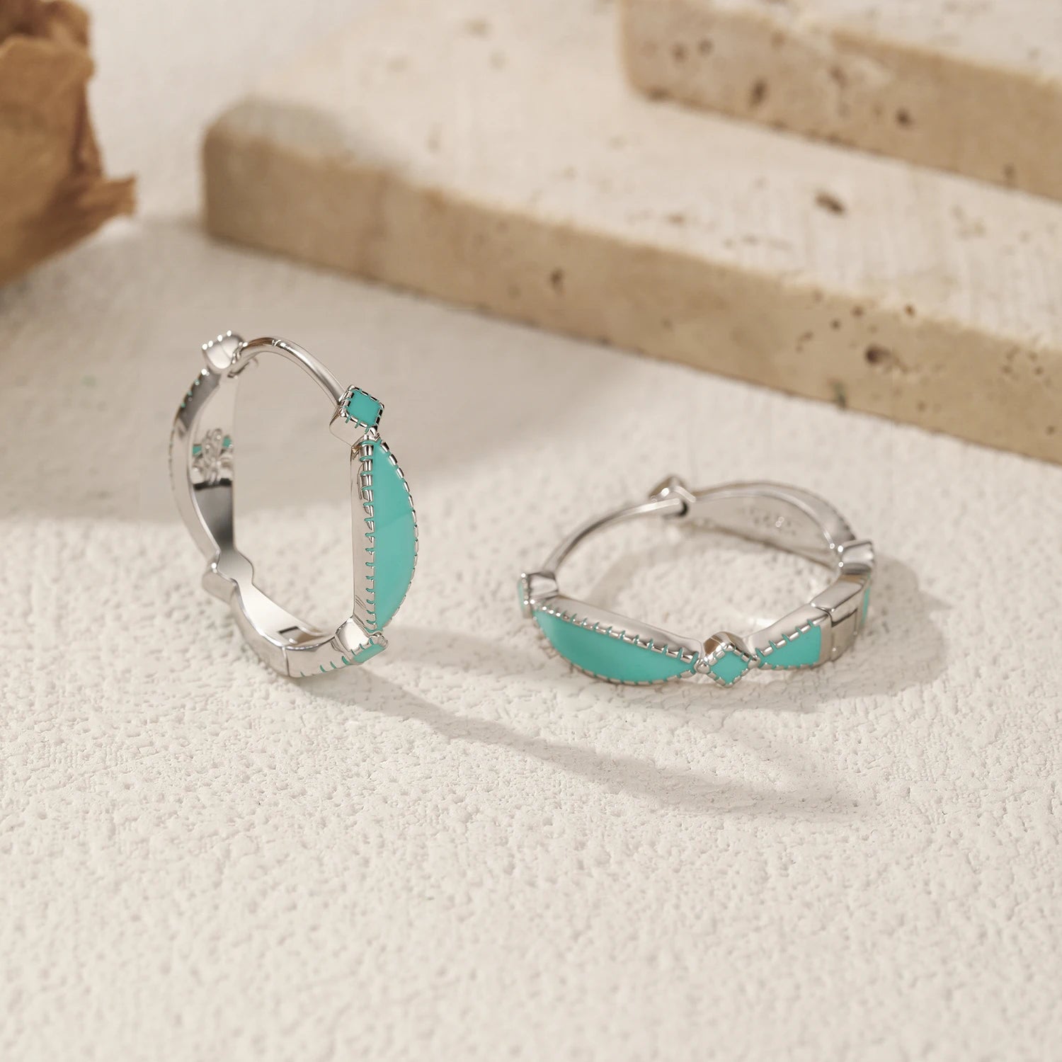 Brincos Argola Geométrica Prata 925 Feminino