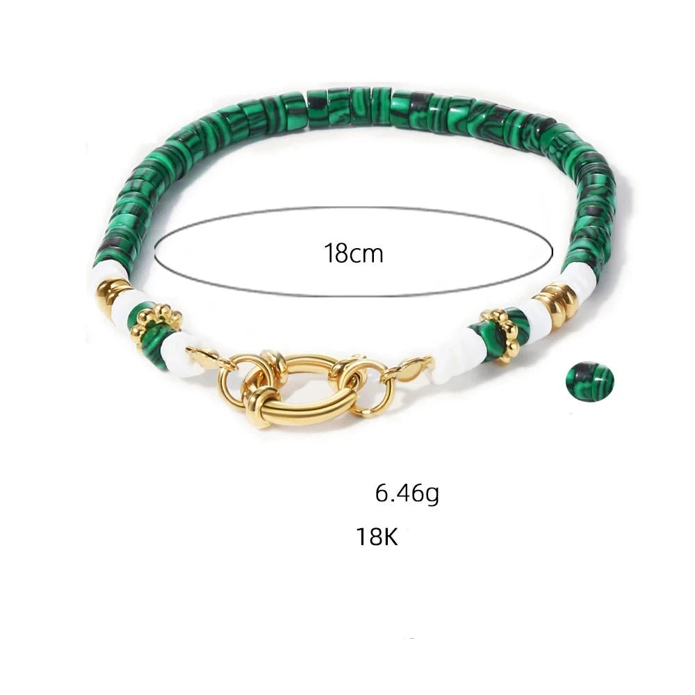 Pulseira Pedra Verde Malaquita