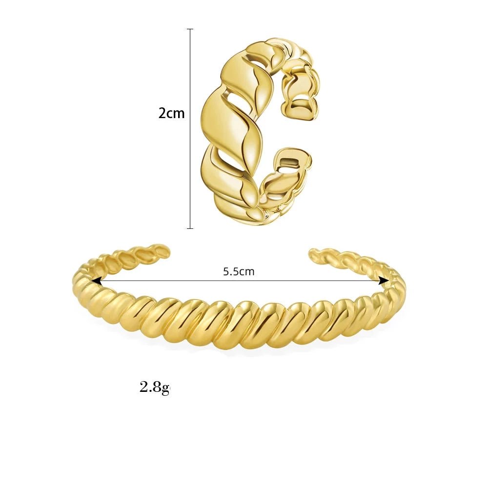 Pulseira de Punho Banhada a Ouro 18k