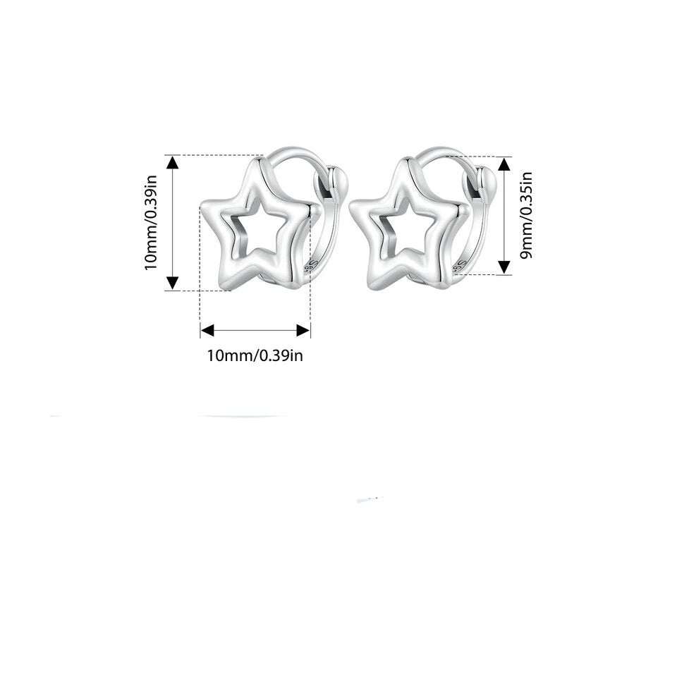 Brinco Estrela em Prata 925