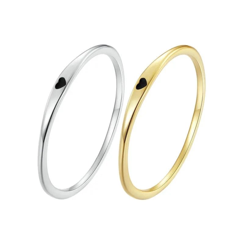 Anel Ponto de Coração Prata