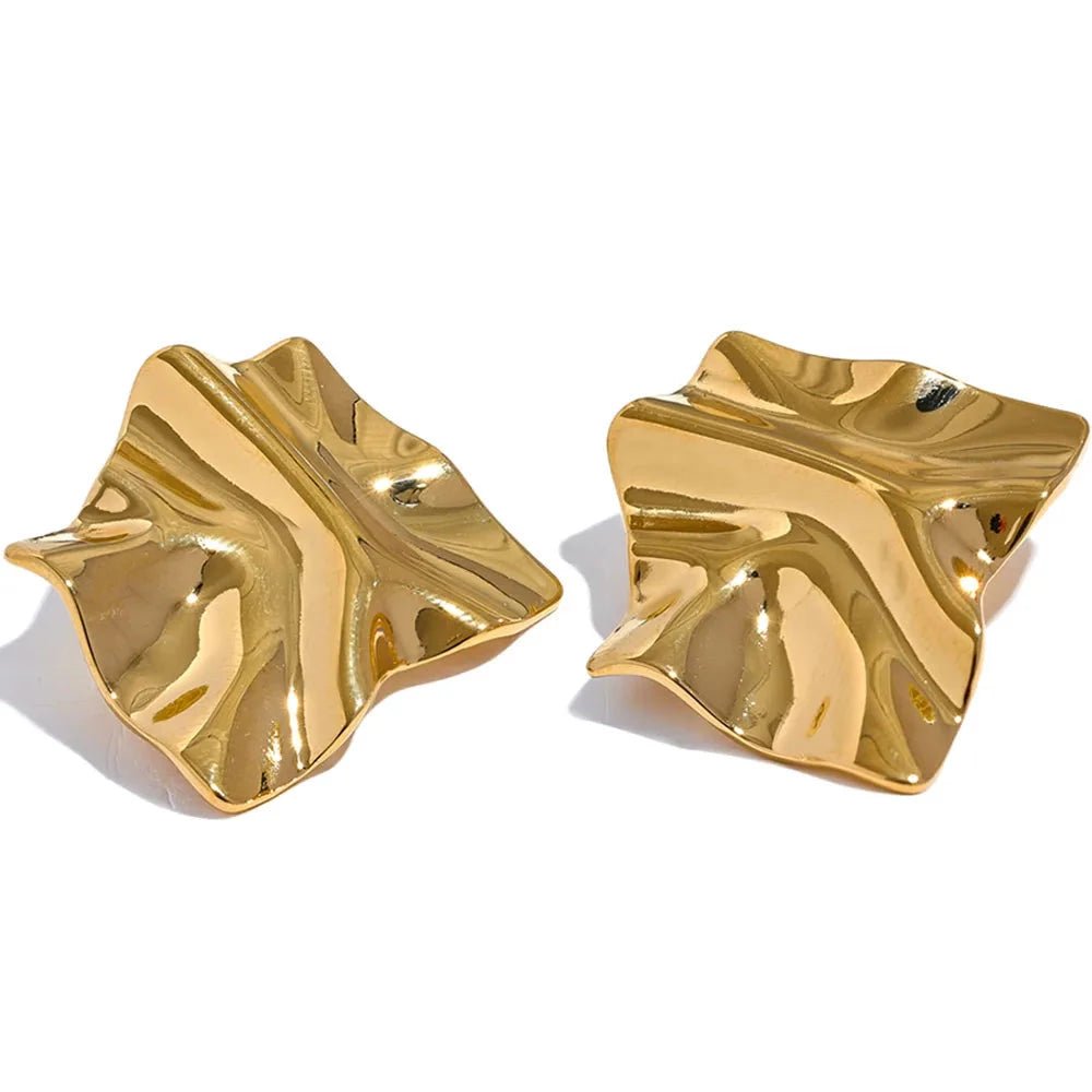 Brinco Orgânico Banhado a Ouro 18k