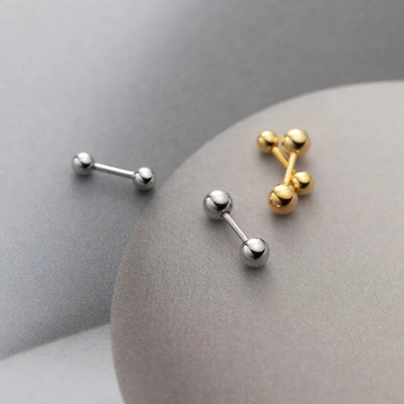 Brinco Stud Bolinha em Prata 925