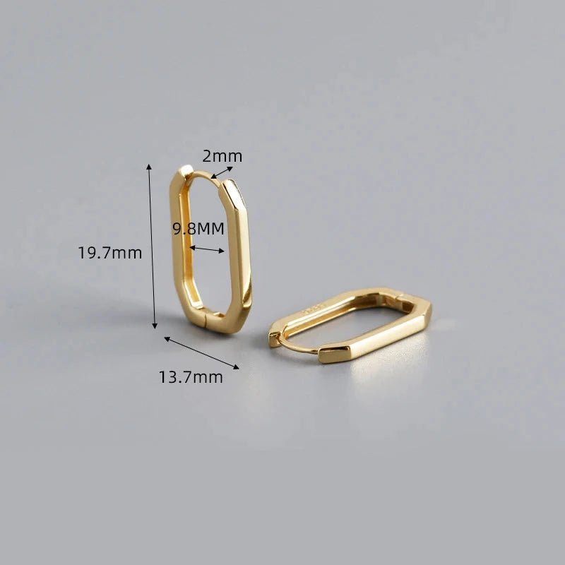 Brincos Franceses Quadrados em Prata 925