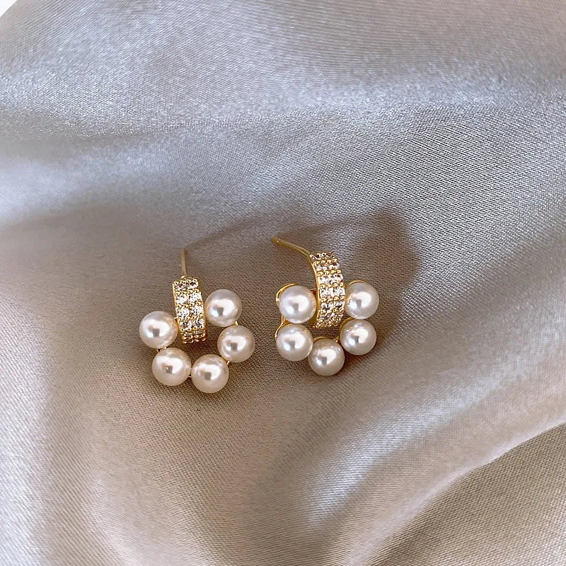 Brinco Redondo Folheado a Ouro 14k