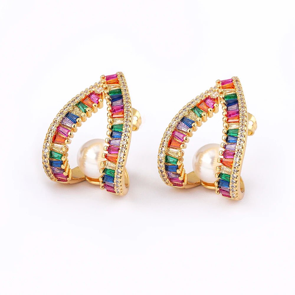 Brincos geométricos irregulares - Em ouro 18k - Vonn