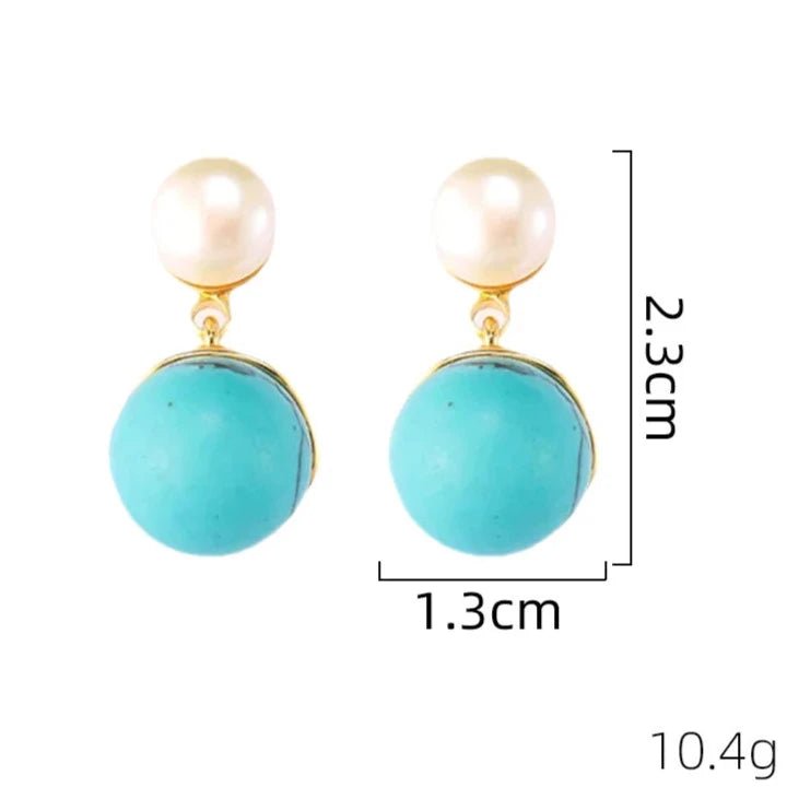 Brinco Vintage com pérola e banho de ouro 18k