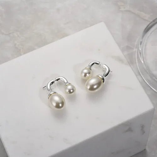 Brincos de Pérola Vintage com Banho de Ouro 18k