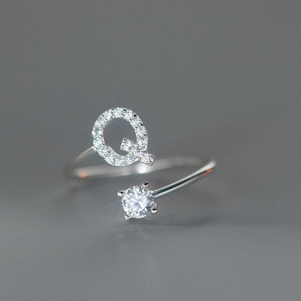 Anel Letra do Nome Zircônia