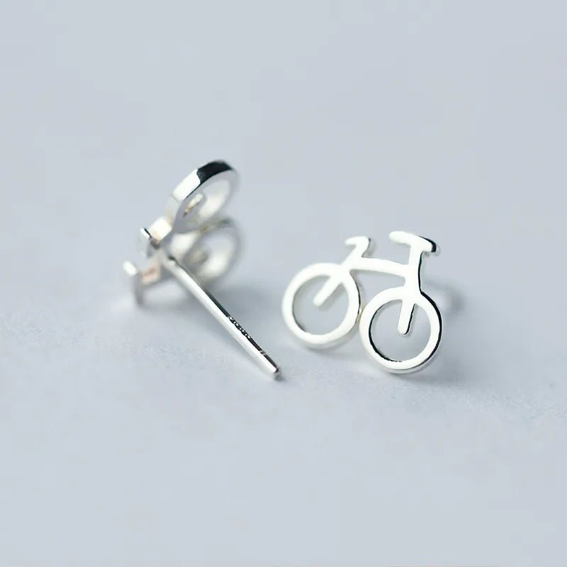 Brincos Bicicleta Prata 925