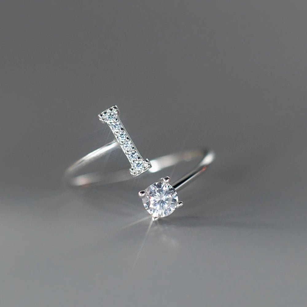 Anel Letra do Nome Zircônia