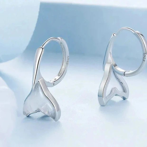 Brinco de Prata Argola Cauda de Sereia 925