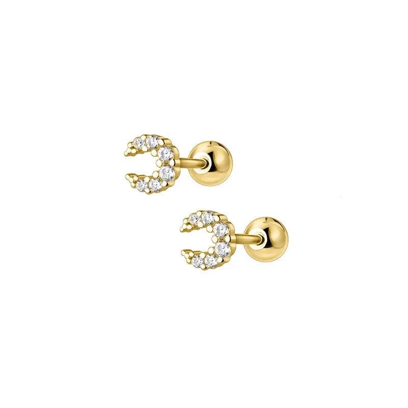 Brinco Stud Lua em Prata 925
