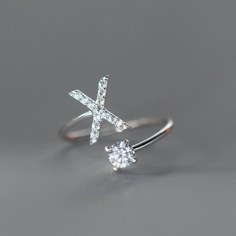 Anel Letra do Nome Zircônia