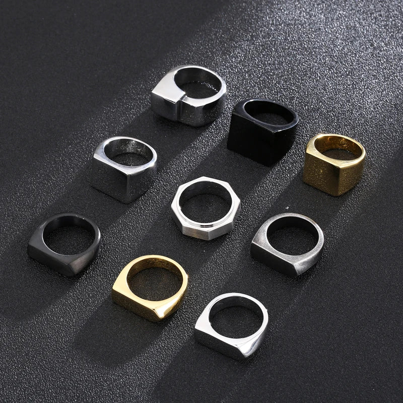 Anel Sinete  Liso  Masculino