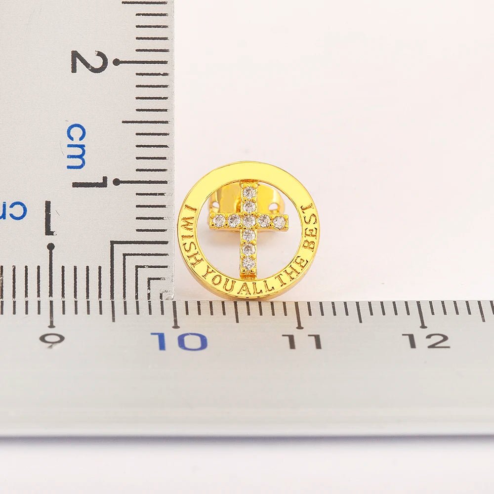 Conjunto De Joias Cruz Folheada Ouro 18k