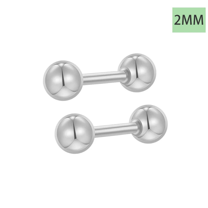 Brinco Stud Bolinha em Prata 925