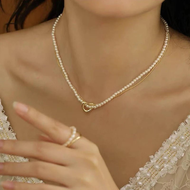 Colar Gargantilha Coração Folheado a Ouro 18k