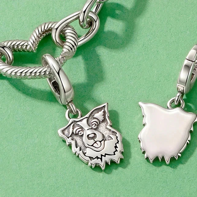 Berloque Cachorro em Prata 925 Para Pulseiras