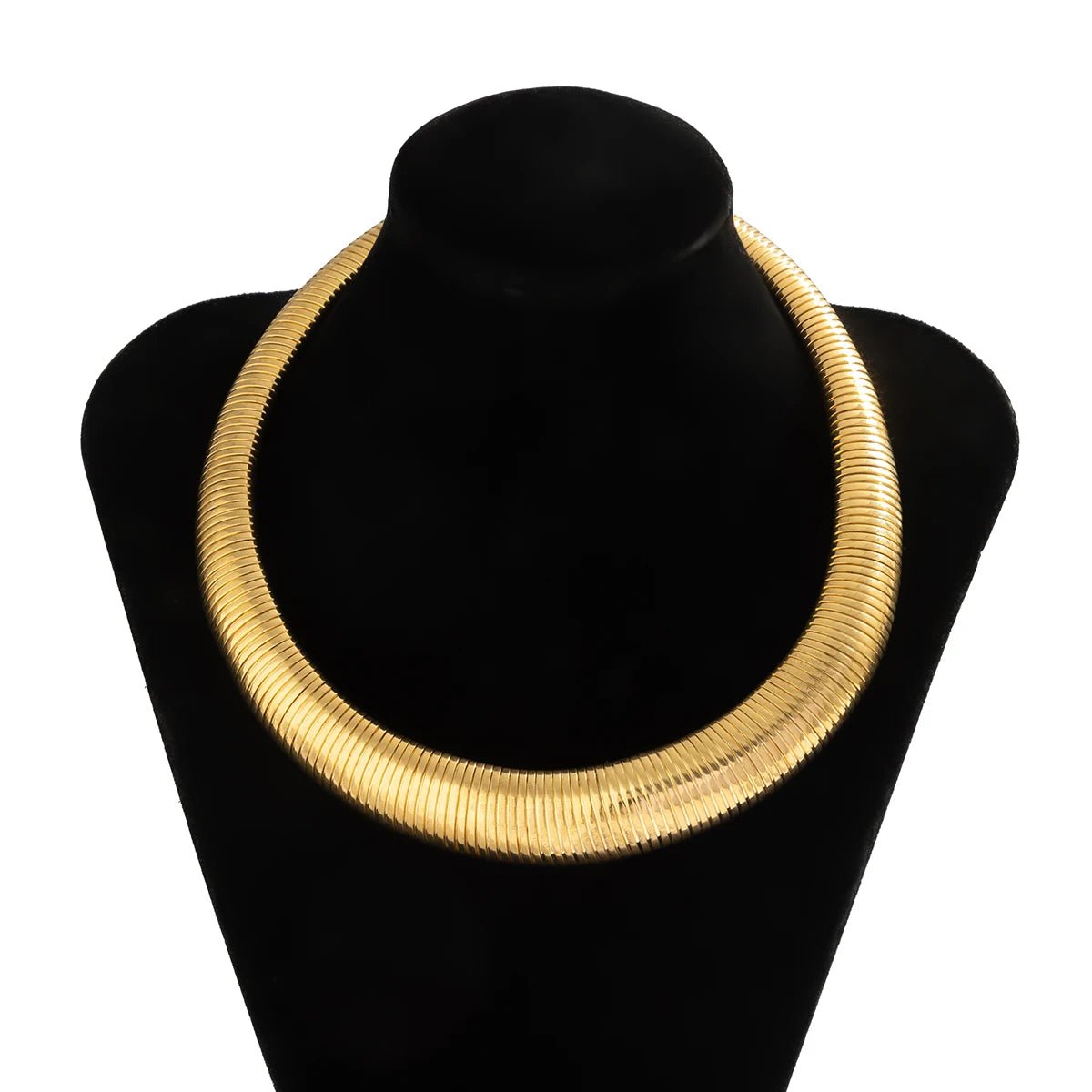 Choker Mola Grossa Banhado a Ouro