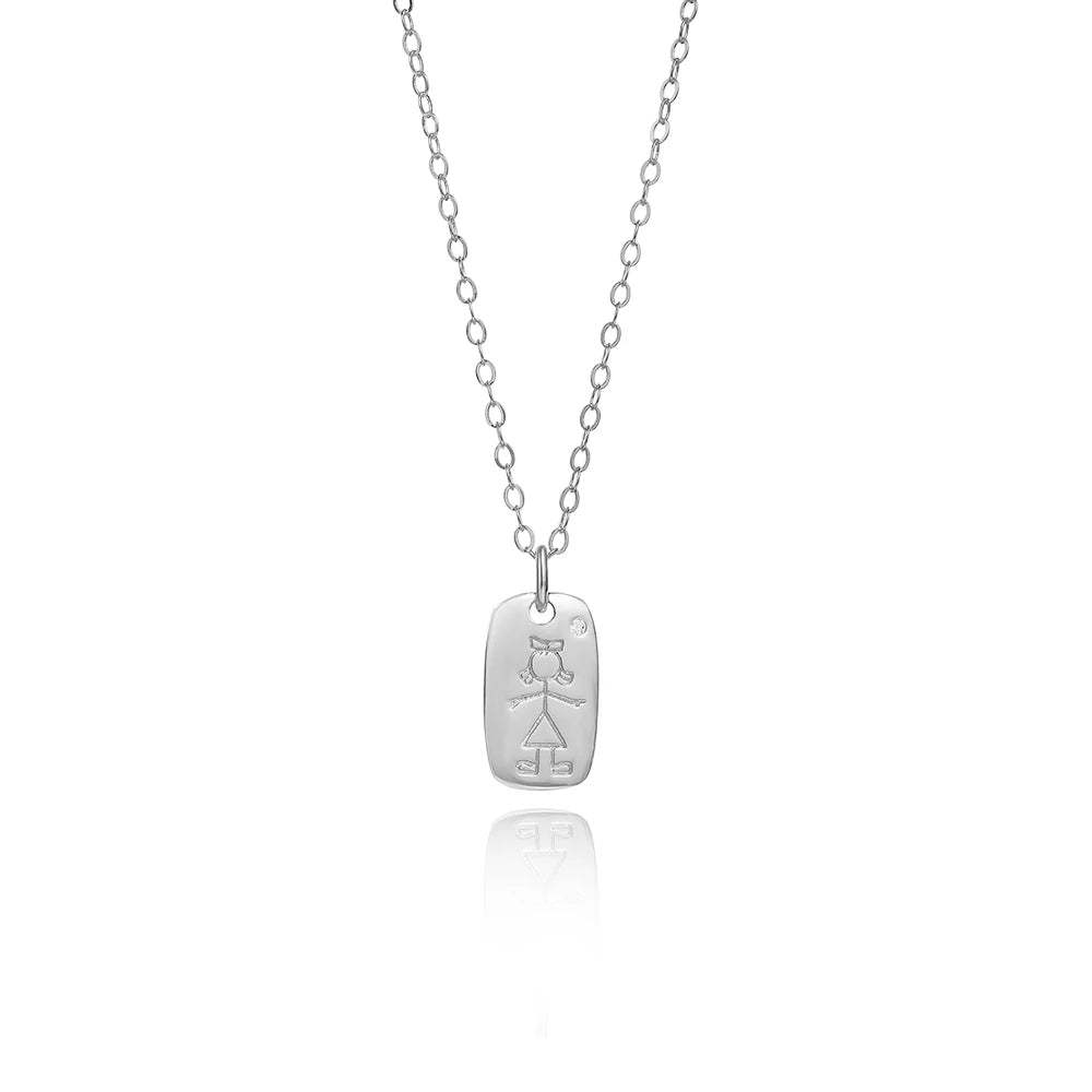 Colar Menino Menina Prata 925