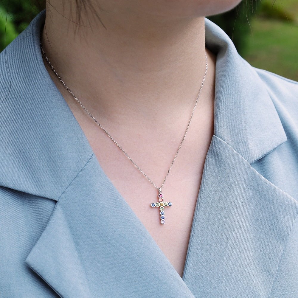 Colar crucifixo - Zircônia - Vonn