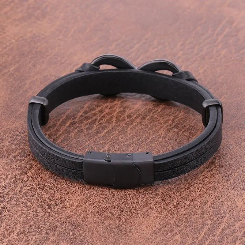 Pulseira Couro Infinito Masculina