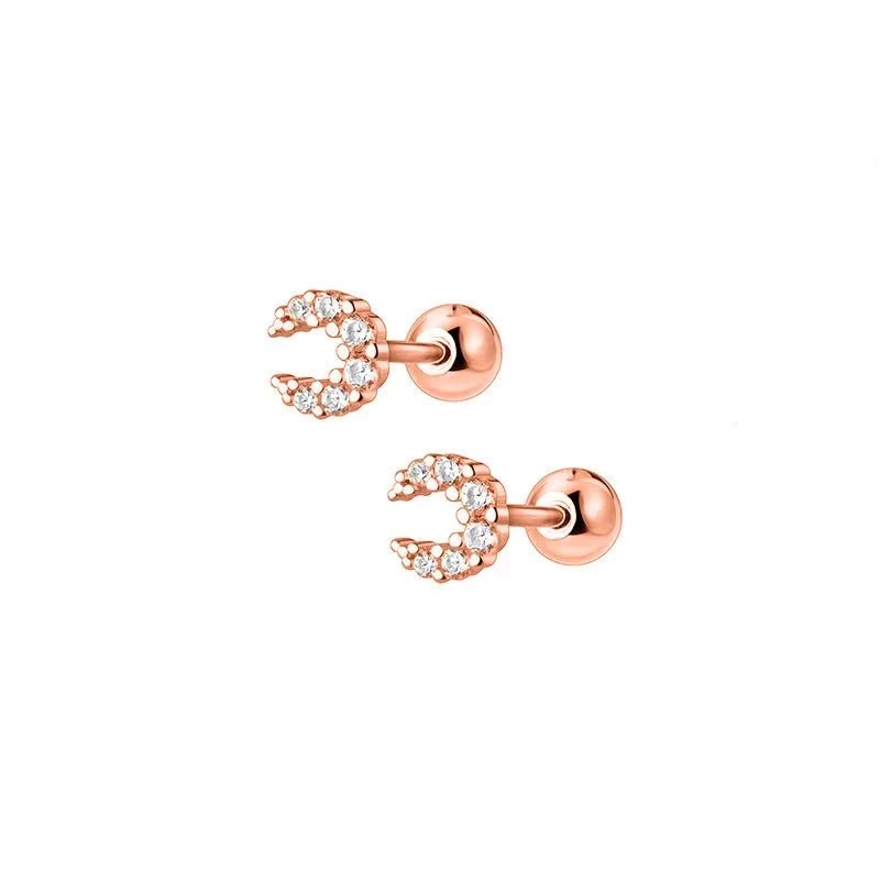 Brinco Stud Lua em Prata 925