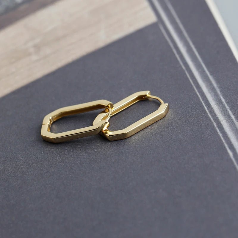 Brincos Franceses Quadrados em Prata 925