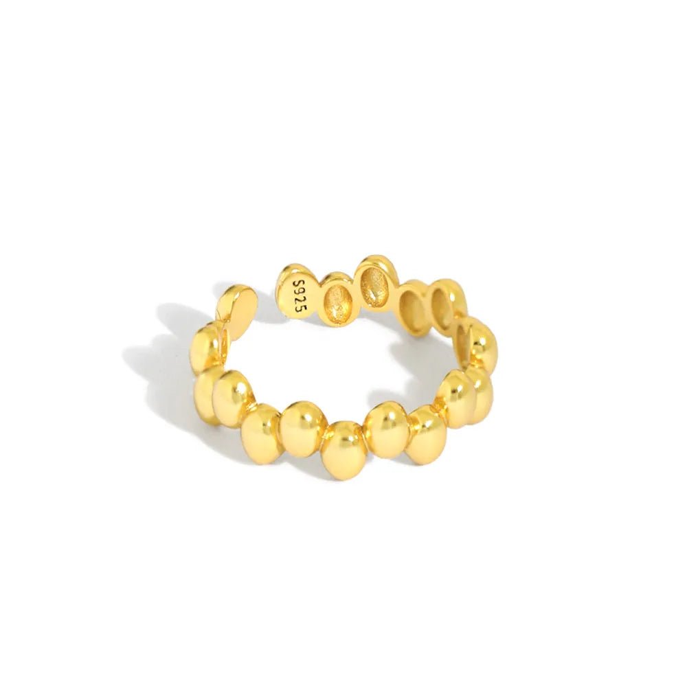 Anel Feminino em Prata 925 com Zircônia e Banho de Ouro 18k