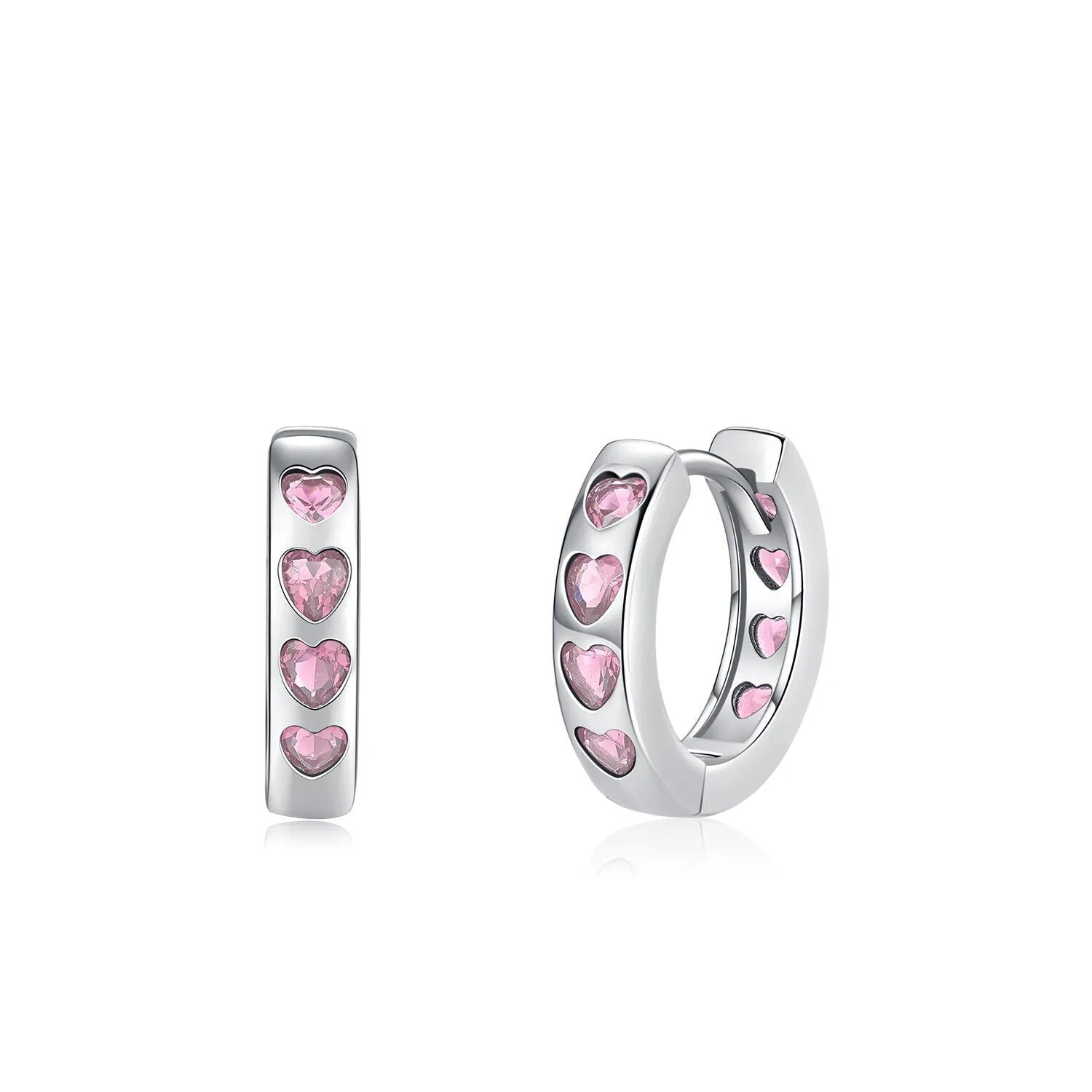 Brinco Argola Prata e Zircônia