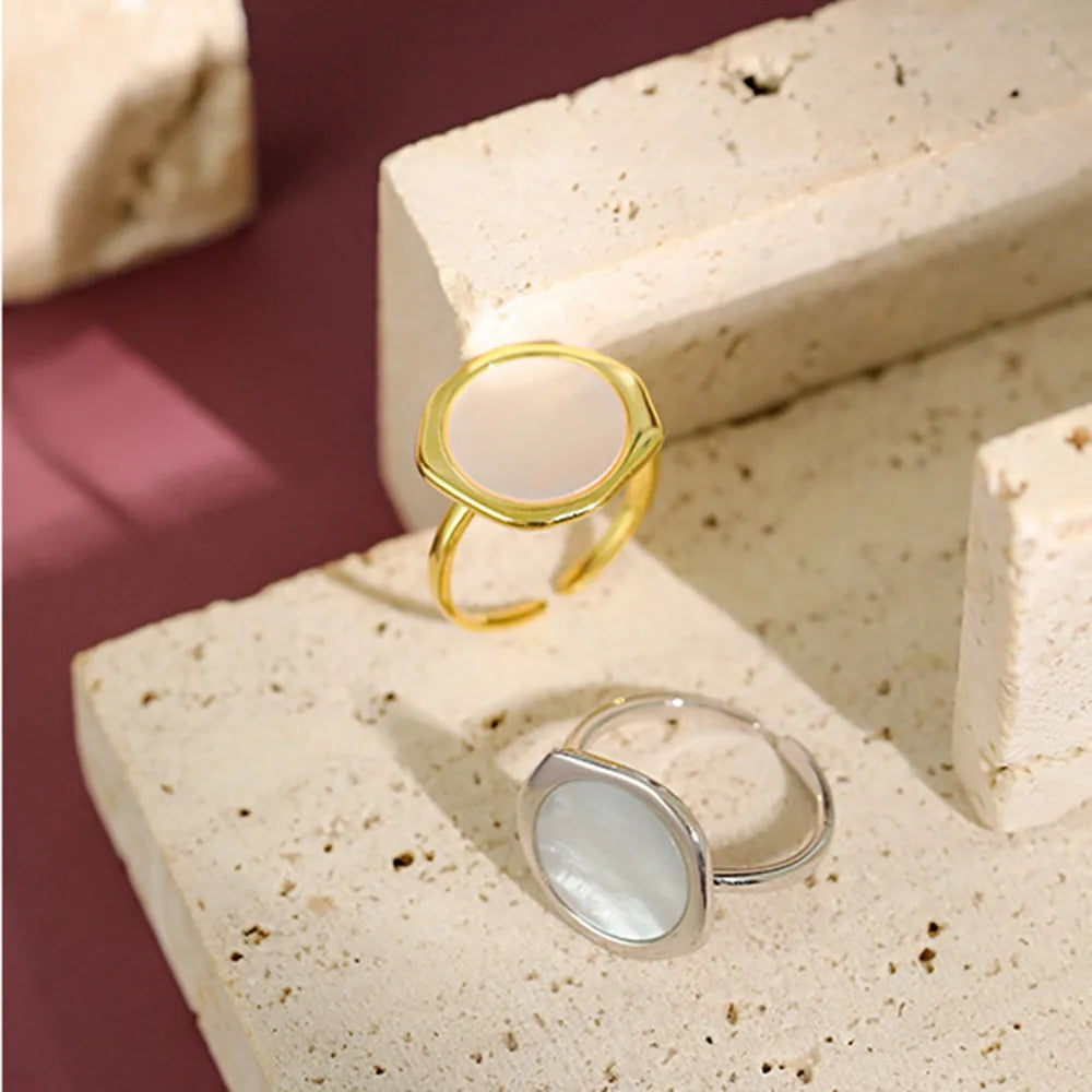 Anel Orgânico Liso Ouro 18k