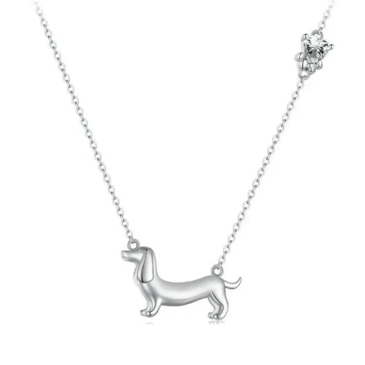 Colar Cão - Salsicha 925 - Cln - 43 folheada a ouro da Vonn | Vonn