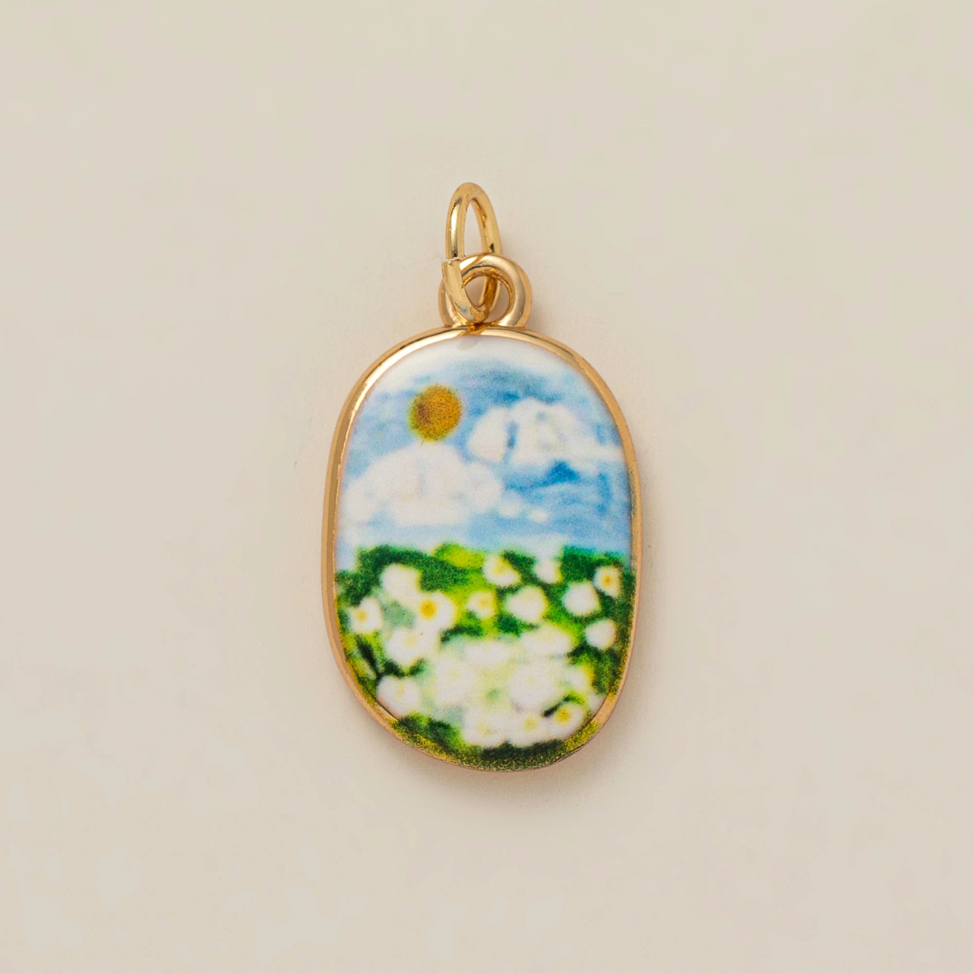 Charm Flor Dourada Clássica em Metal para Pulseiras e Colares