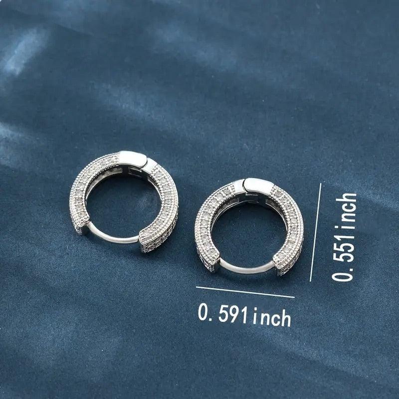 Brincos de Argola Zircônia