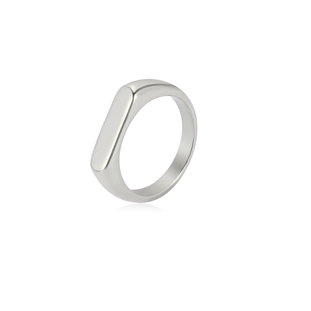 Anel Minimalista Liso Aço inoxidável