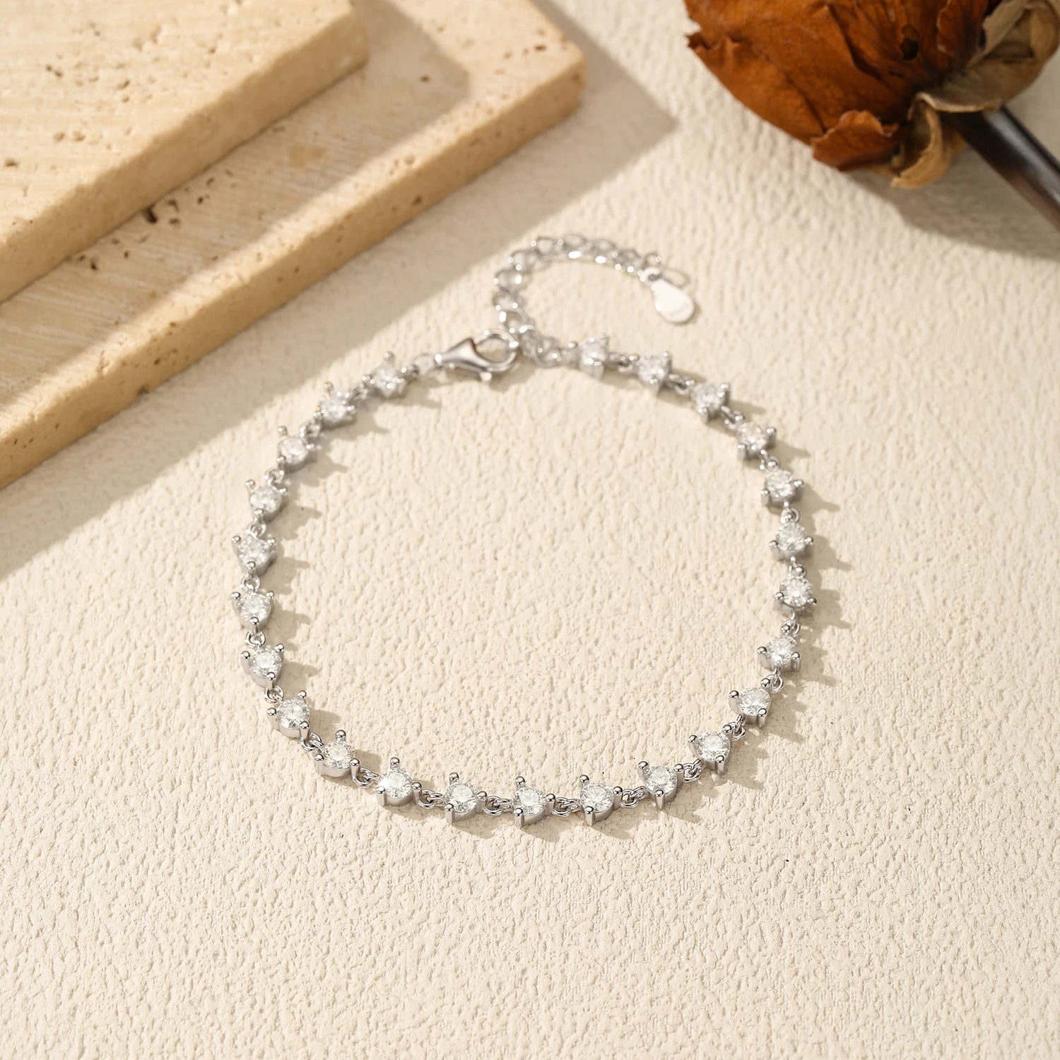 Pulseira Riviera em Prata 925 com Moissanita